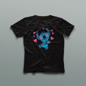 Camiseta Stitch corazones 2