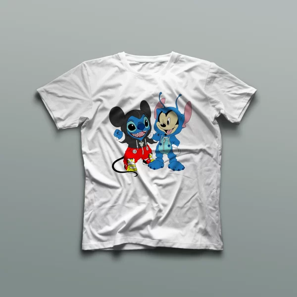 Camiseta Mickey y Stitch - Imagen 2