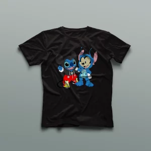 Camiseta Mickey y Stitch