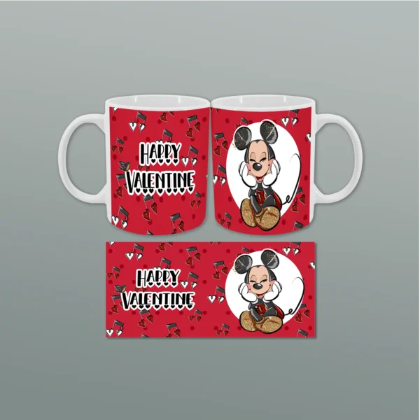 Taza Feliz San Valentín con Mickey
