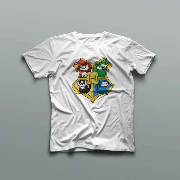 Camiseta escudo Hogwarts gatetes - Imagen 2