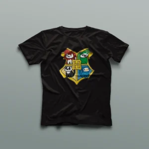 Camiseta escudo Hogwarts gatetes