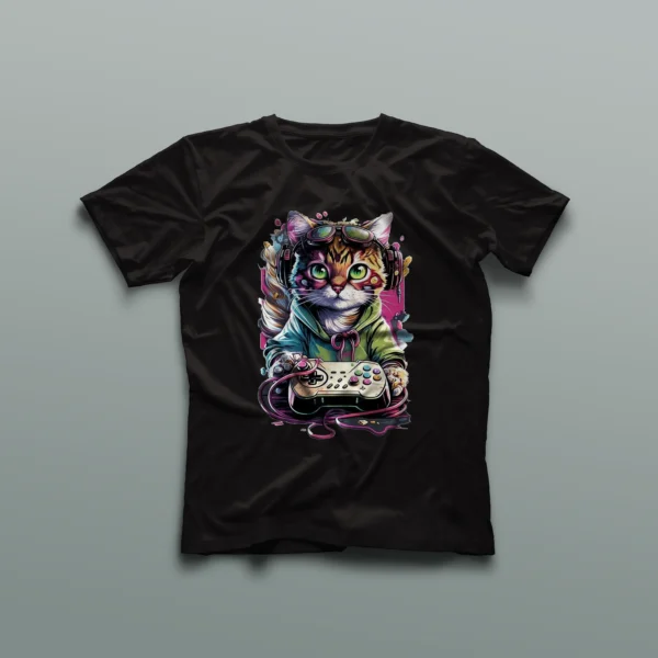 Camiseta Personalizada Gato Gamer