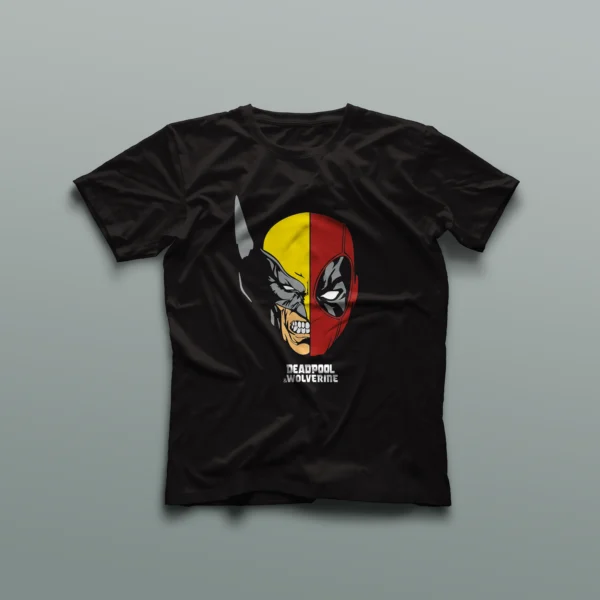 Camiseta personalizada de Deadpool y Wolverine - Mitades Icónicas