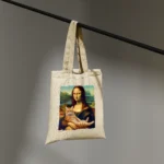 Tote Bag Mona Lisa con Gato
