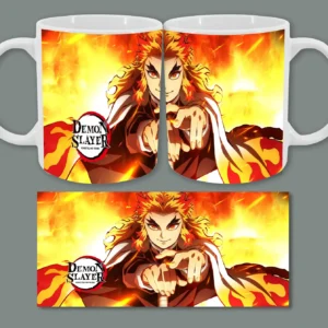 Taza de Kyojuro Rengoku en pose icónica