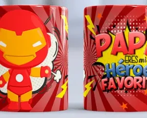 Tazas Héroes kawaii Día del padre